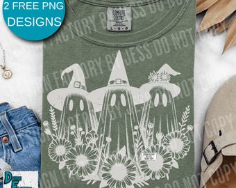 Cute Vintage Retro Ghost Halloween shirt Png, Boo Ghost Shirt Png, Retro Cottagecore Ghost Halloween PNG, Boo Halloween Sublimation Design