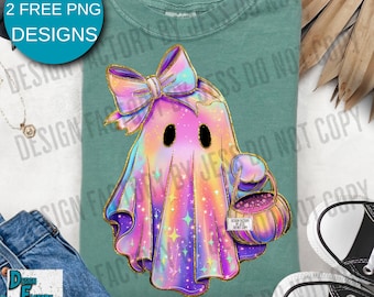 Cute Retro Neon Ghost Halloween Png, Boo Ghost Shirt Png, Retro Trendy Neon Spooky Vibes Png, Cute Boo Ghost Png, Colorful Halloween Png
