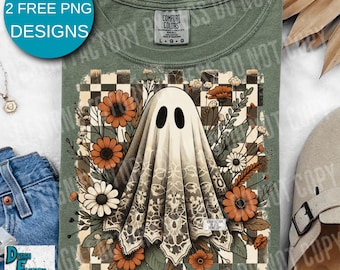Niedliches Vintages Spitzen-Geist-Halloween-Shirt Png, Boo-Geist-Shirt Png, Retro Cottagecore-Geist Halloween PNG, Boo-Halloween-Sublimations-Design