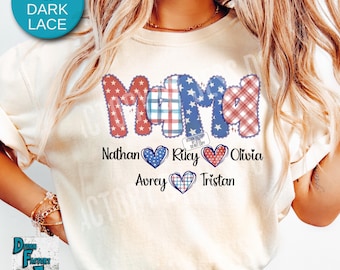 Preppy Patriotic Mama PNG, 4th Of July Mama Digital Download, American Mama Checkered Png, Red White And Blue Independence Day Shirt Design