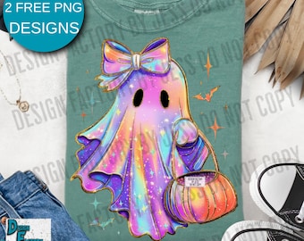 Cute Retro Neon Ghost Halloween Png, Boo Ghost Shirt Png, Retro Trendy Neon Spooky Vibes Png, Cute Boo Ghost Png, Colorful Halloween Png
