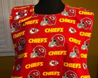 Chiefs Bib, Adult Bib, Kansas City Chiefs, Adjustable Snaps