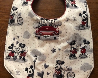 Mickey and Minnie Bib, Babies and Toddlers, Double Snap Closure, Reversible