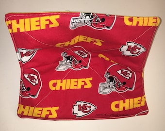 Chiefs Bowl Cozy, Set of 2 or Single, Microwave Bowl Cozy, KC Chiefs, Reversible