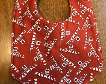 Farmall Baby Bib, 3 Layers, Double Snap Closure, Reversible