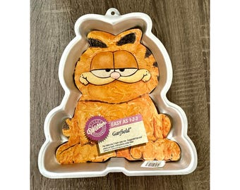 Vintage Wilton Garfield Cat-taartvorm uit 1978: 502-9403 met instructieinlegvel