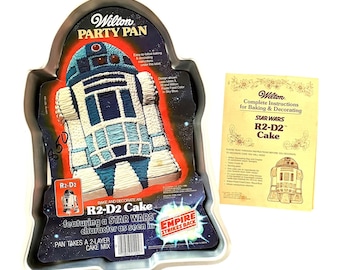 Molde para pastel Wilton Star Wars R2-D2 vintage de 1980, 502-1425 Empire Strikes, con manual.