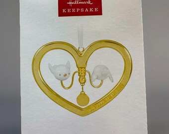 Hallmark Retired Our Anniversary Gold Metal ornament with Charms Keepsake - Beautiful new in box