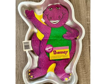 Molde para pastel de Barney el Dinosaurio de Wilton, 1993, VTG 2105-6713 con instrucciones incluidas.