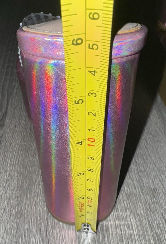 Steve Madden Ruby Pink iridescent platform sandal… - image 6