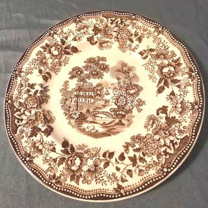 TONQUIN&quot; Royal Staffordshire Dinnerware Transferware by Clarice Cliff 6 1/2 inch plate
