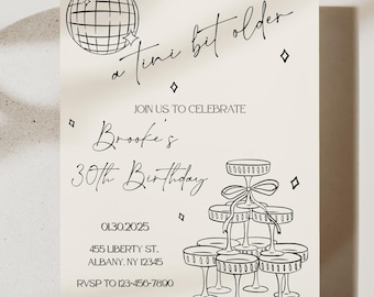 Martini Birthday Invitation: Editable Adult Party Template (Digital Download 5x7" & Mobile Version)