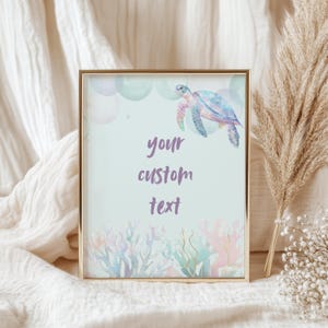 Let’s Shelle-brate Birthday Sign, Editable Canva Template, Ocean Party Decor, Instant Download ls25
