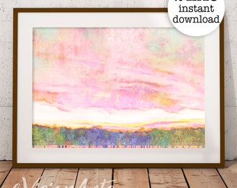 Printable Pink SKY CLIP ART, Digital Download, EvisionArts