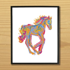 Printable PONY WALL ART, Digital Download, EvisionArts