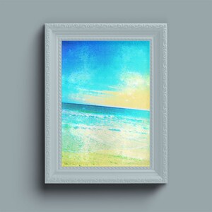 Printable OCEAN WALL ART Serene Beach Scene, Digital Download, EvisionArts image 4