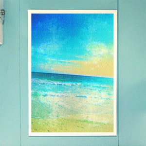 Printable OCEAN WALL ART Serene Beach Scene, Digital Download, EvisionArts image 3