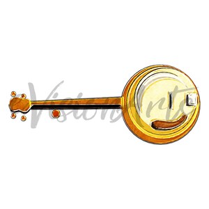 Printable MUSIC CLIP ART Cello, Piano, Violin, Banjo, Guitar, Digital Download, EvisionArts image 2