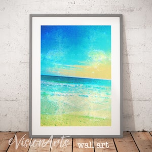 Printable OCEAN WALL ART Serene Beach Scene, Digital Download, EvisionArts image 2