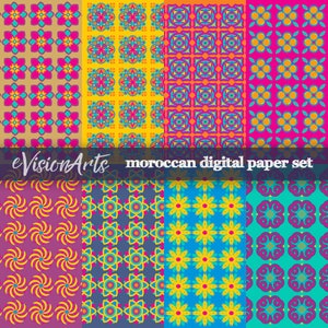 Printable Inspired by MOROCCO SCRAPBOOK PAPER, Digital Download, EvisionArts