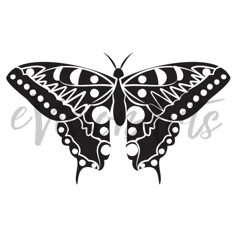 Printable TATTOO CLIP ART Octopus, Fish, Butterfly, Turtle, Bug, Digital Download, EvisionArts image 3
