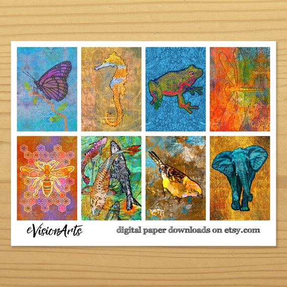 Frogs and Grasshoppers French Games Digital Download Collage Sheet