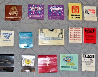 Vintage Matchbook Lot 20+ Casino Hotel Restaurant Advertising Matches Las Vegas