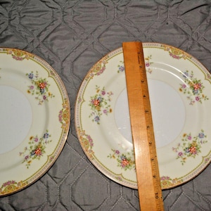 Juego de platos llanos florales Komatsu Imperial China vintage de 24,7 cm (9,75 pulgadas) fabricados en Japón. imagen 6