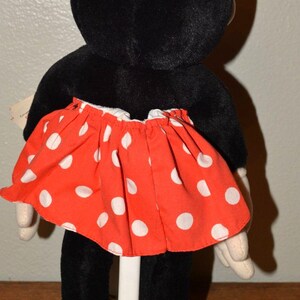 Muñeca Minnie Mouse vintage de 17" de Disney by Applause, de madera, con soporte y etiqueta. imagen 5