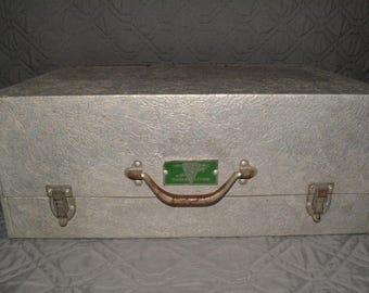 Caja de herramientas vintage de metal para radios, televisores y tubos Sylvania, estuche industrial para herramientas