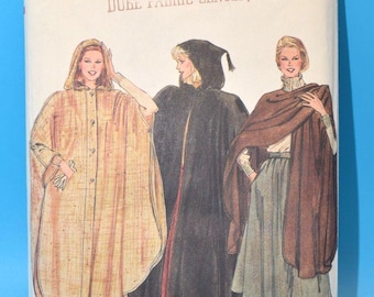 Patrón de costura vintage Vogue 8147, muy fácil, capa, chal, talla única, sin cortar, años 80