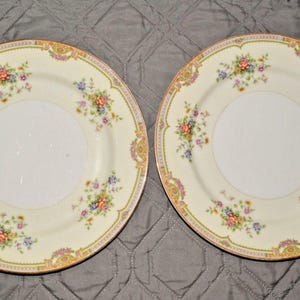 Juego de platos llanos florales Komatsu Imperial China vintage de 24,7 cm (9,75 pulgadas) fabricados en Japón. imagen 1