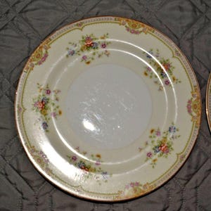 Juego de platos llanos florales Komatsu Imperial China vintage de 24,7 cm (9,75 pulgadas) fabricados en Japón. imagen 2