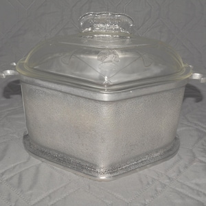 Vintage Guardian Cookware Stockpot Roaster w/ Glass Lid 9" 3 Qt