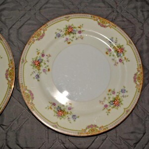 Juego de platos llanos florales Komatsu Imperial China vintage de 24,7 cm (9,75 pulgadas) fabricados en Japón. imagen 3