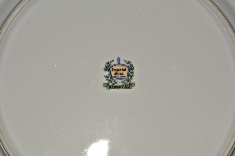Juego de platos llanos florales Komatsu Imperial China vintage de 24,7 cm (9,75 pulgadas) fabricados en Japón. imagen 5