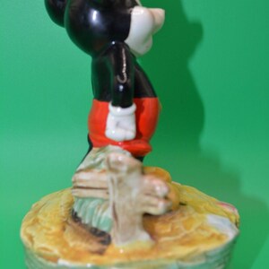 Vintage SCHMID Mickey Mouse Musical Figurine / Works!!! / It's A Small World image 3