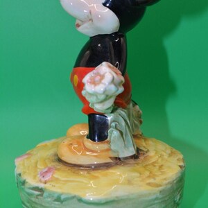 Vintage SCHMID Mickey Mouse Musical Figurine / Works!!! / It's A Small World image 4