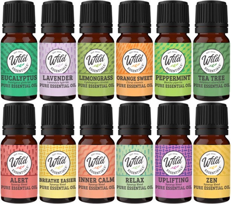 Messentials Top 6 Single Note Essential Oils and Top 6 Synergy Oil