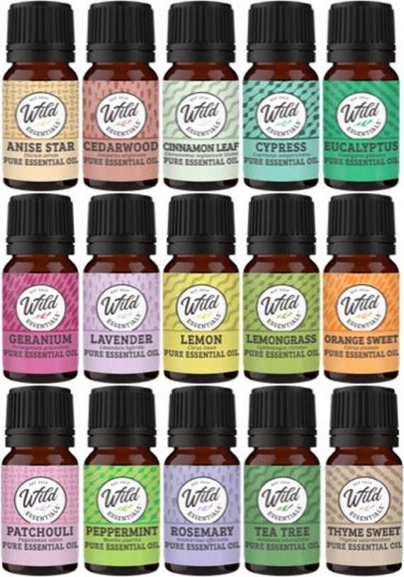 Essential Oils Set - Top 8 Essential Oils for Diffuser Humidifier Massage Aromatherapy and Soul - Tea Tree Rosemary Lavender Peppermint Orange