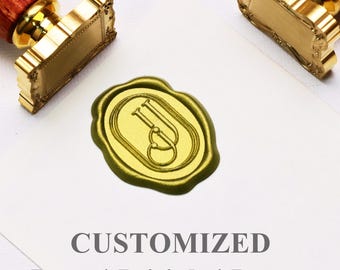 Custom Oval Wax Seal Stamp Kit, Create Your Own Wax Seal Kit, Wedding Letter Wax Seal Stamp Set, Personalized Wax Stamp Seal