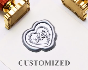 Custom Couples Wedding Wax Seal Stamp Kit, Create Your Own Wax Seal Kit, Wedding Letter Wax Seal Stamp Set, Personalized Wax Stamp Seal