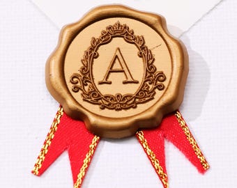 Custom Self-Adhesive Wax Seal Stickers, Handmade  Couples Wedding Initials Wax Seals Kit, Personalized Self-Adhesive Wax Seals Stamp Set