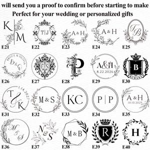 Custom Any Initial or Logo Wax Seal Stamp Set, Personalized Wax Seal Kit for Gift, Letter Wax Seal Stamp Custom, Customized Wax Stamp Seal image 6