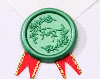 Custom Couples Wedding Self-Adhesive Wax Seal Stickers, Handmade Initials Wax Seals Kit, Personalized Self-Adhesive Wax Seals Stamp Set