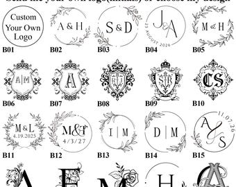 Custom Wedding Initials Wax Seal Stamp Kit, Personalized Wax Seal Stamp Kit, Initial Wax Seal Stamp Custom, Customized Wax Stamp Seal
