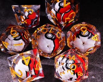 Elf pet ball DnD Dice Set for Role Playing Games, Resin Unique Dungeons and Dragons Dice Set for Gifts, Cute D and D Dice Set