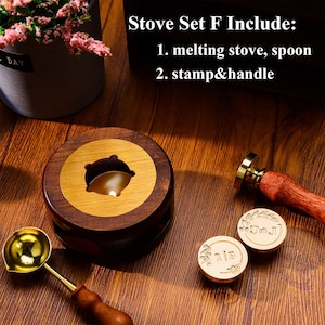 Custom Any Initial or Logo Wax Seal Stamp Set, Personalized Wax Seal Kit for Gift, Letter Wax Seal Stamp Custom, Customized Wax Stamp Seal image 13