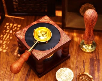 Melting Stove Wax Seal Stamp Kit, Personalized Wax Seal Kit for Gift, Letter Wax Seal Stamp Custom, Customized Wedding Wax Stamp Seal