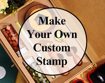 Custom Any Design or Initial Wax Seal Stamp Kit, Create Your Own Wax Seal Set, Couples Wedding Wax Seal Stamp, Personalized Wax Stamp Seal